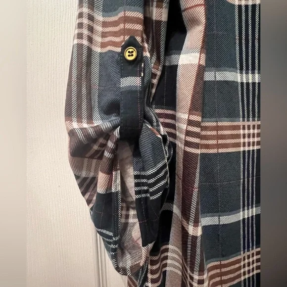 NWT Always Indigo Women’s Plaid Shirt - Picture 5 of 10